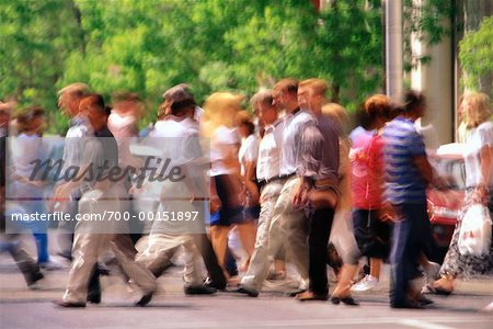 Crowd Crossing the Road