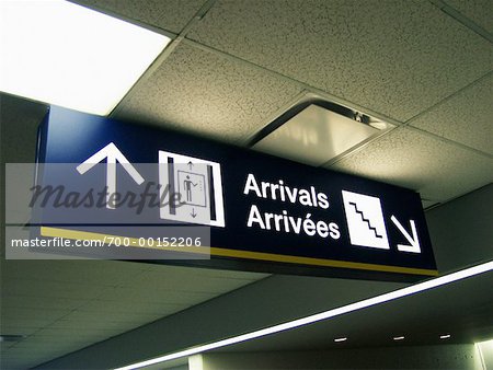 Airport Arrival Sign