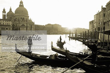 Gondolas on Grand Canal Venice, Italy