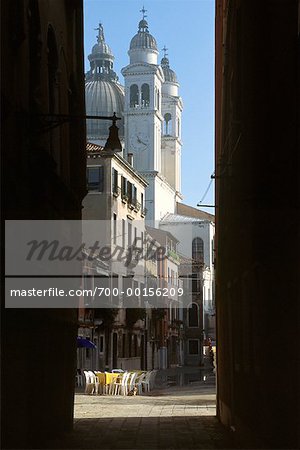 View Down Narrow Street Venice, Italy