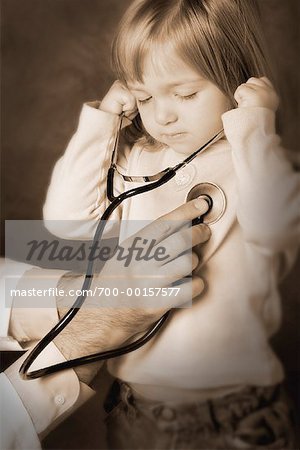 Young Girl with Stethoscope
