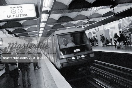 Train Arriving at Metro Platform