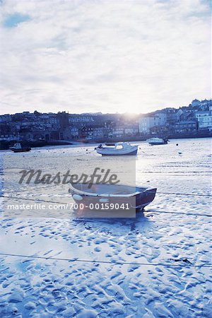 Bateaux à Port Saint Ives, Cornwall, Angleterre