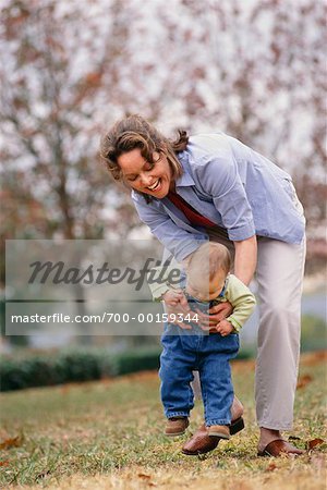 Mother and Child Outdoors