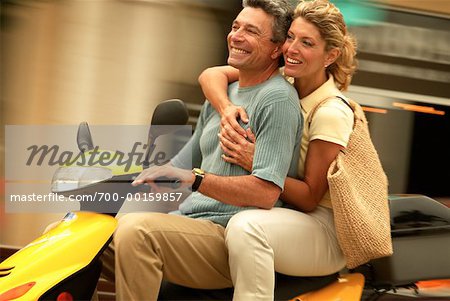 Couple on Moped