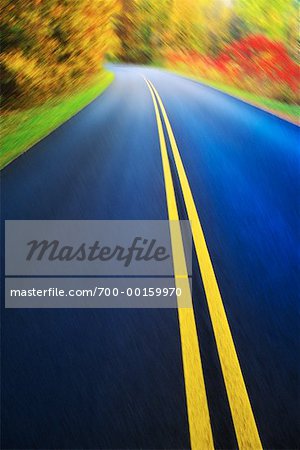 Blurred Road, Blue Ridge Parkway North Carolina, USA