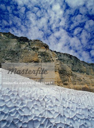 Neige, roche et le ciel