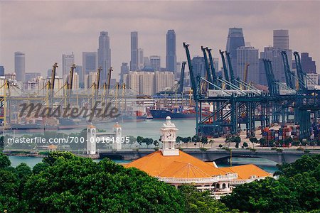 Vue d'ensemble du Port de Singapour