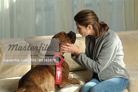 Femme et son chien