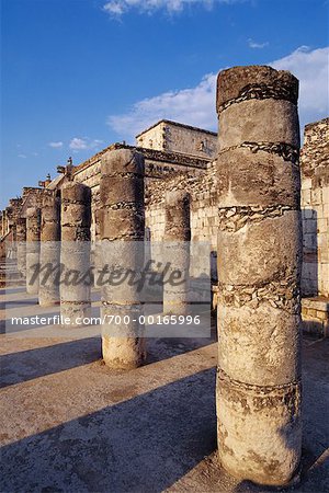 Plaza of the Thousand Columns Chichen Itza, Yucatan Mexico