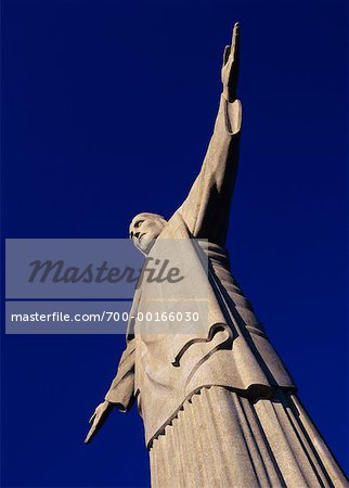 Statue von Christus dem Erlöser auf Corcovado Berg Rio De Janeiro, Brasilien