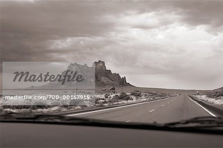 Rock Formation from Car Interior New Mexico