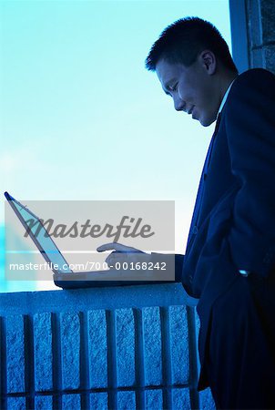 Businessman Using Laptop