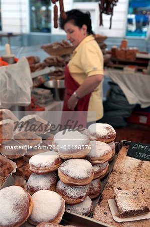 Woman Selling Baked Goods
