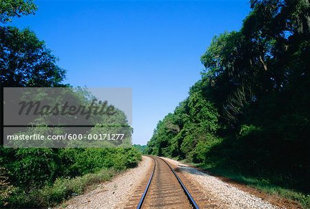 Railway Tracks, Tallahassee, Florida, USA