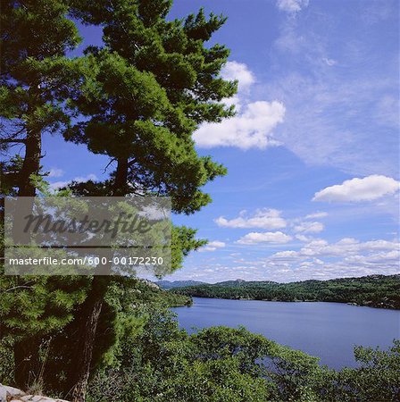 Lac près d'Espanola, nord de l'Ontario, Canada