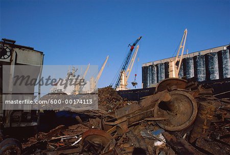 Loading Scrap Iron onto Ship Duluth, Minnesota, USA