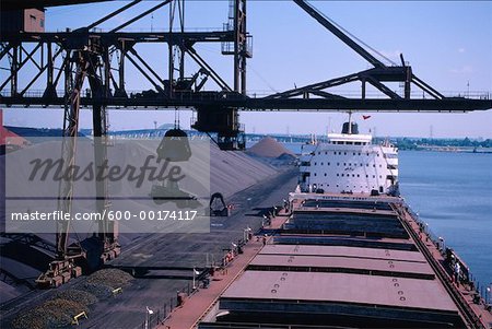 Ship Unloading, Hamilton, Ontario, Canada