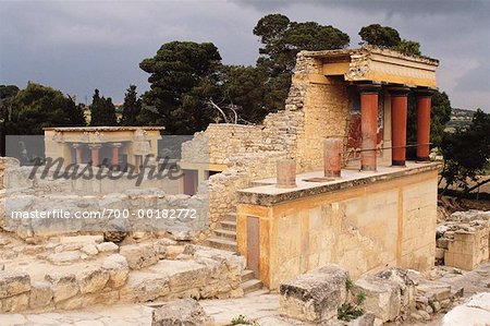 Site archéologique Cnossos, en Crète, Grèce
