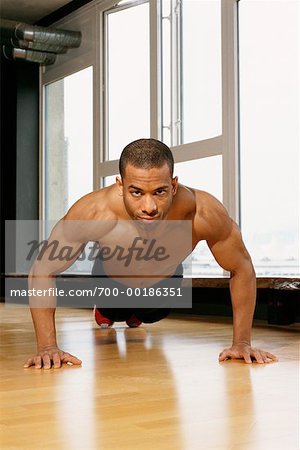 Man Doing Push-Ups