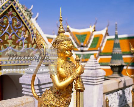 Statue am Königspalast Bangkok, Thailand