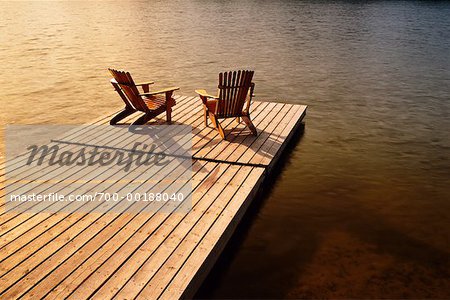 Adirondack Chairs on Dock