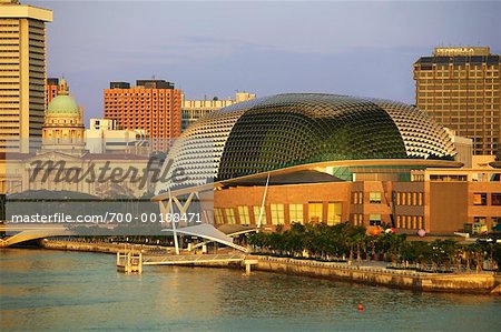 Die Esplanade-Theater auf der Bucht Singapur