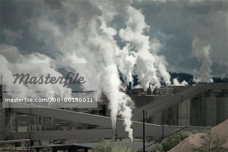 La fumée des usines de pâtes