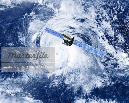 Hurricane and Satellite