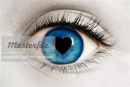 Close-Up of Heart-Shaped Eye