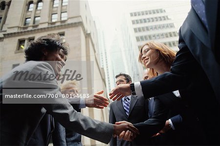 Business People Meeting Outdoors