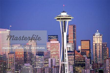 Close-Up of Seattle Skyline Seattle, Washington, USA