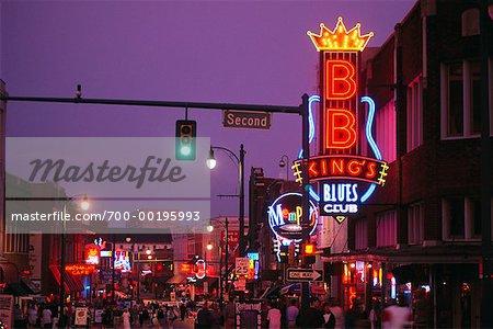 Beale Street Night Life Memphis, Tennessee, USA