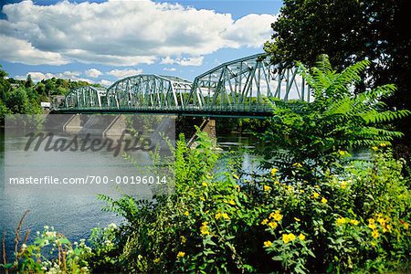 The Upper Black Eddy, Milford Bridge Over Delaware River, Near Milford, New Jersey, USA