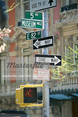 Street Signs on Fifth Avenue New York City, New York USA