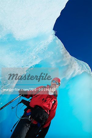 Eis Klettern Mendenhall-Gletscher Alaska, USA