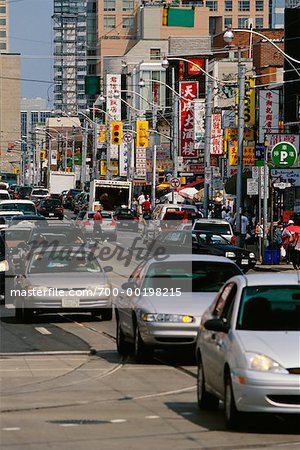 Cars at Intersection Toronto Ontario Canada