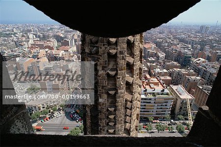 Barcelona from Sagrada Familia Church Spain