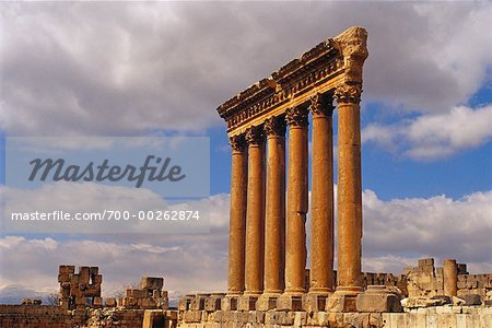 Temple of Jupiter Ruins Baalbak, Lebanon