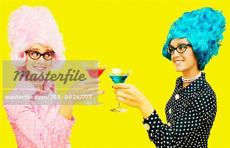 Women Toasting with Martinis