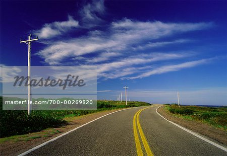 Highway 138 nahe Blanc Sablon Quebec, Kanada