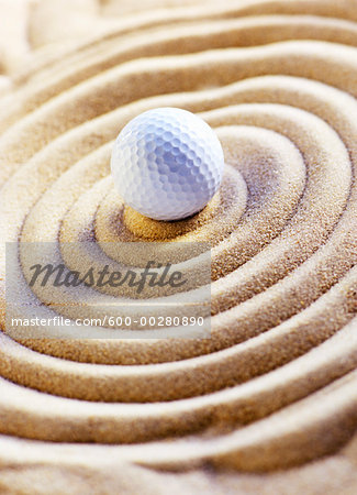 Golf Ball in Sand Golf Ball in Sand