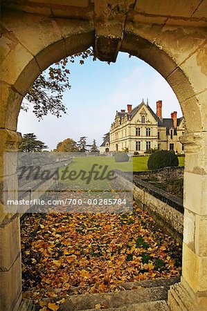 Entrance to Castle Grounds Chateau de la Bourdaisiere Loire Valley France