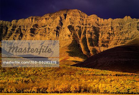 Autumn Sunrise and Mountain Alberta, Canada