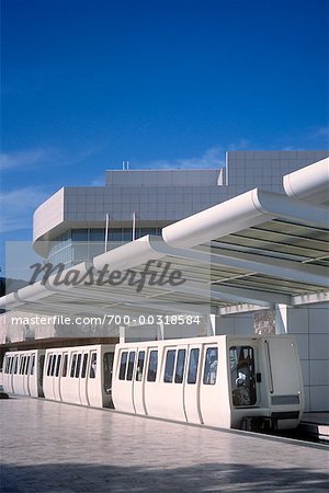 Monorail at the Getty Center Los Angeles, California, USA Monorail at the Getty Center Los Angeles, California, USA
