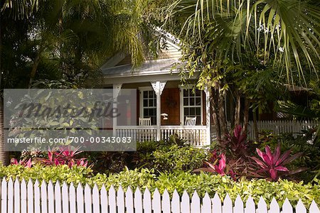 House with White Picket Fence