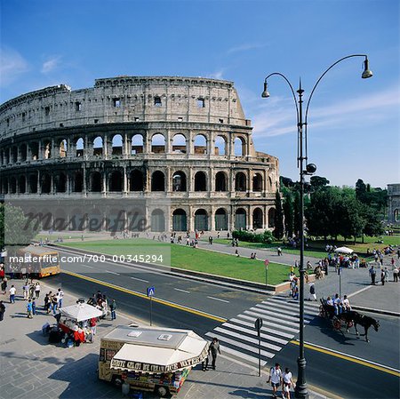 The Colosseum and Street Rome, Italy