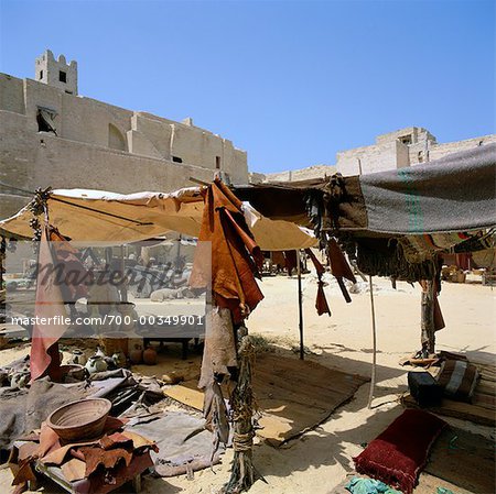Market in Ribat Courtyard Ribat of Harthema, Monastir, Tunisia, Africa