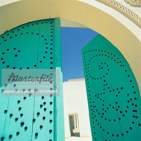 Porte de la mosquée Tunisie, Afrique Porte de la mosquée Tunisie, Afrique