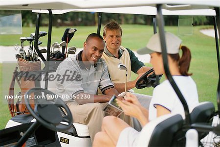 People in Golf Cart